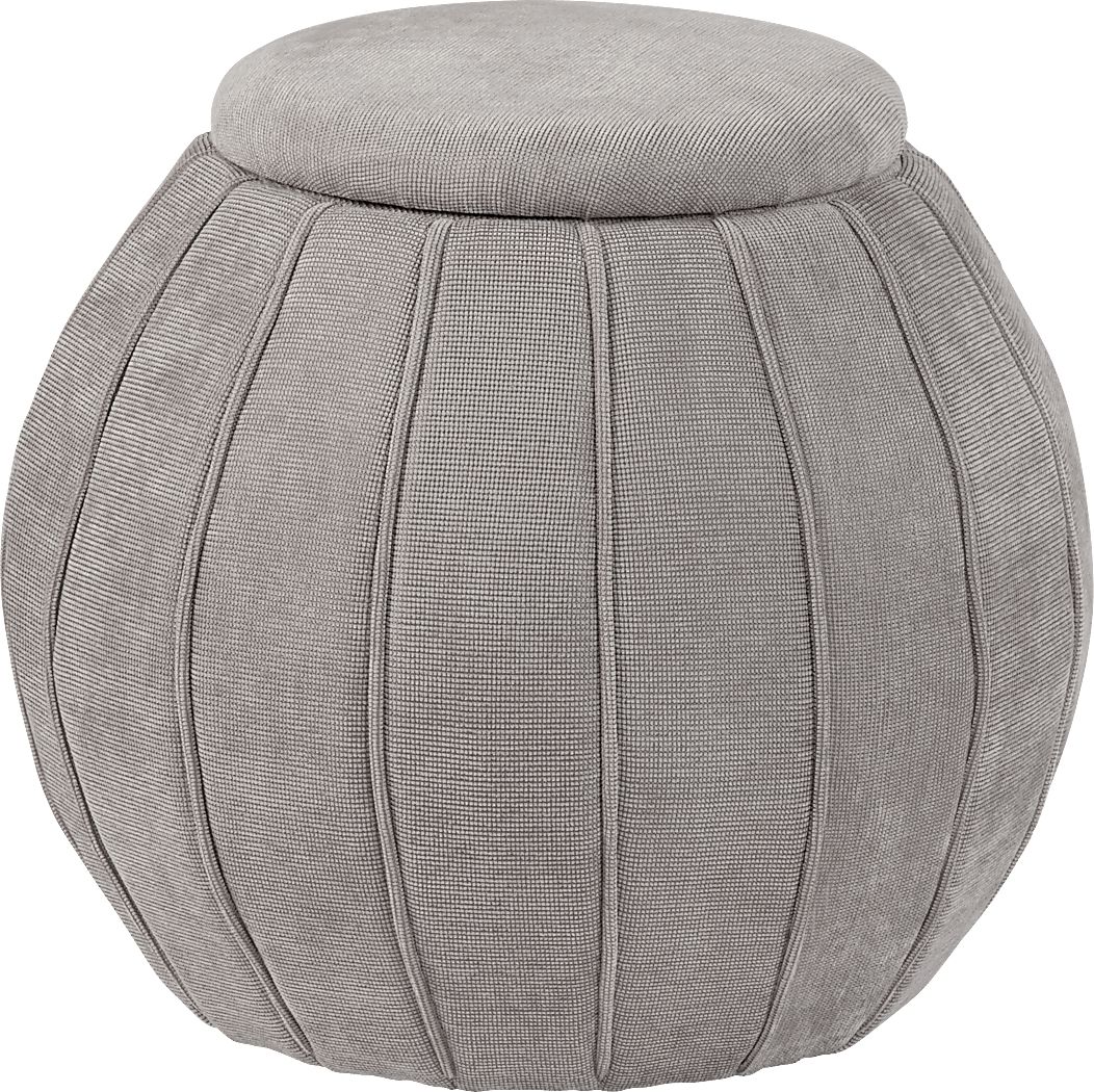 Baccharis Taupe Storage Ottoman