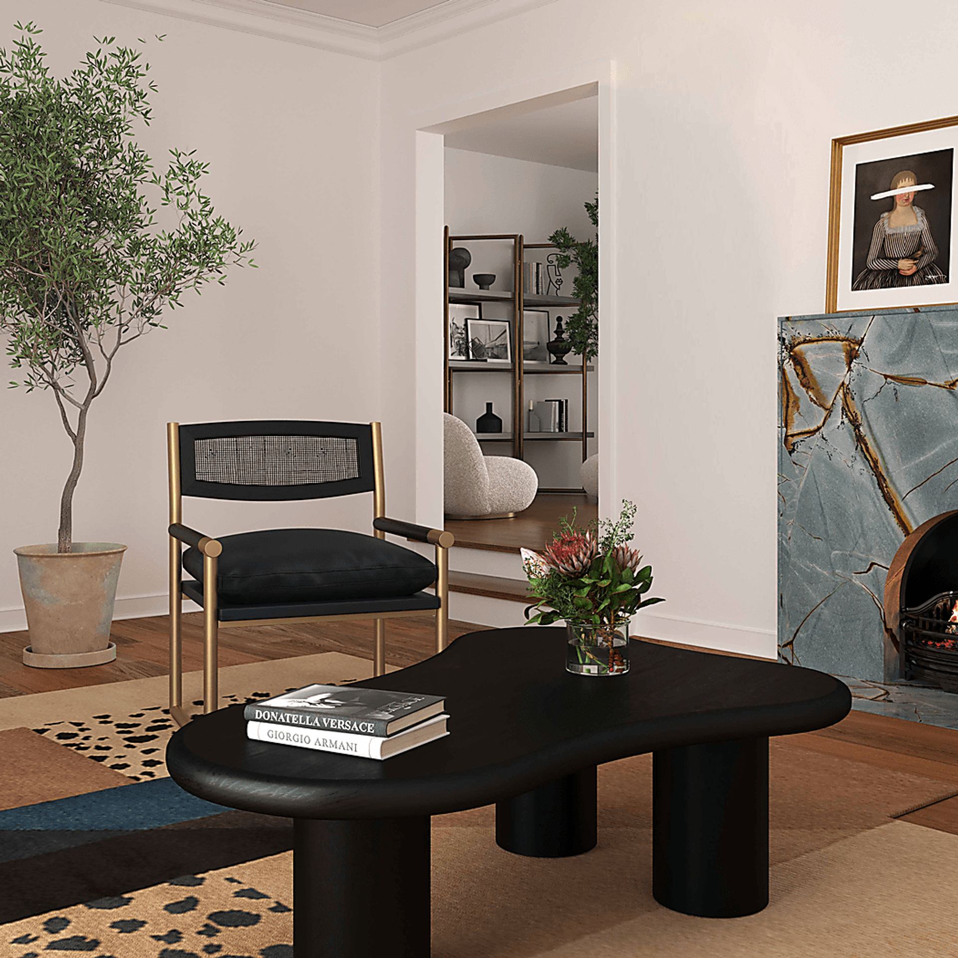 Bacinada Black Accent Chair - Image 2