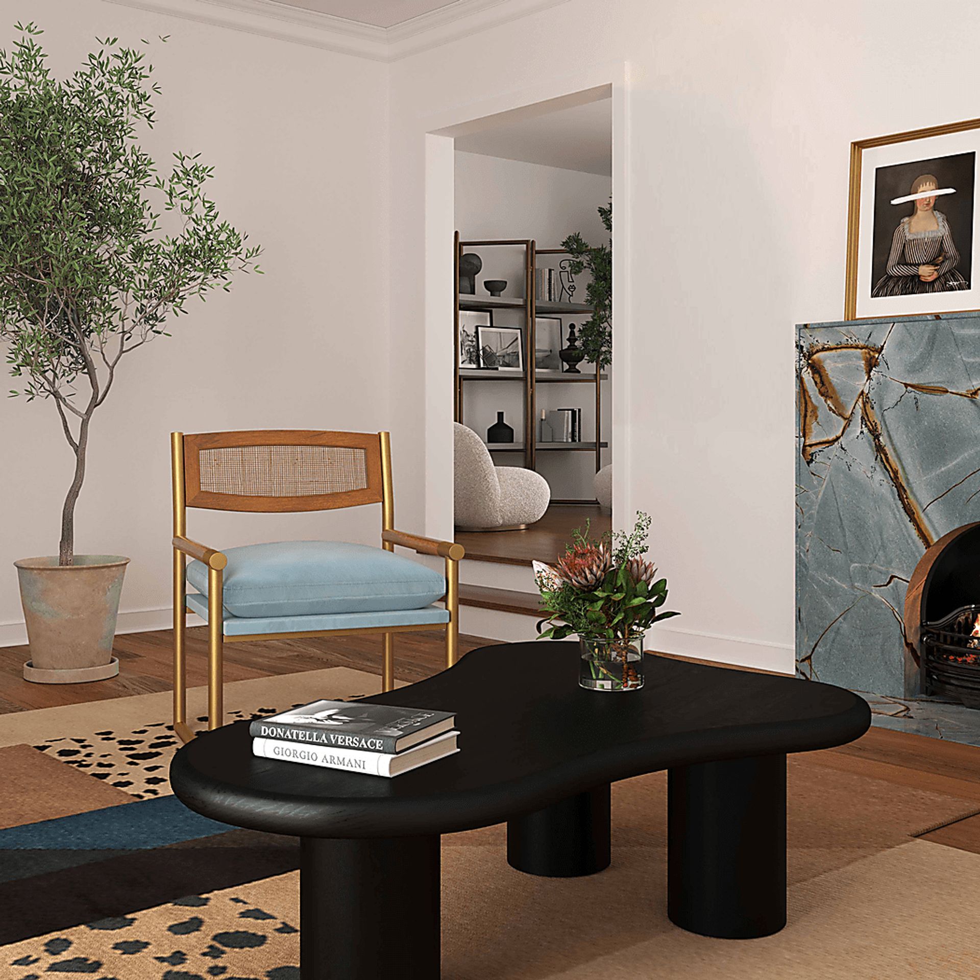 Bacinada Blue Accent Chair - Image 7
