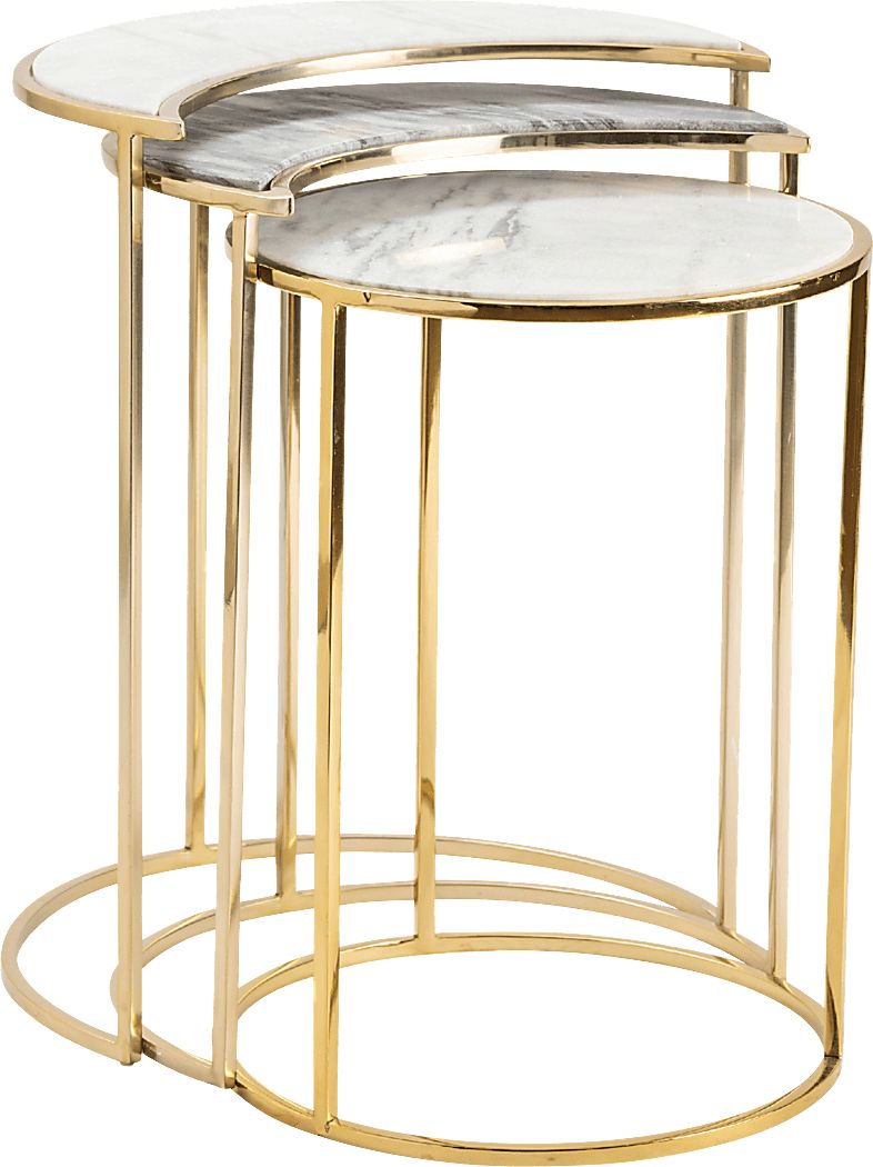 Backbay White Nesting Tables, Set of 3