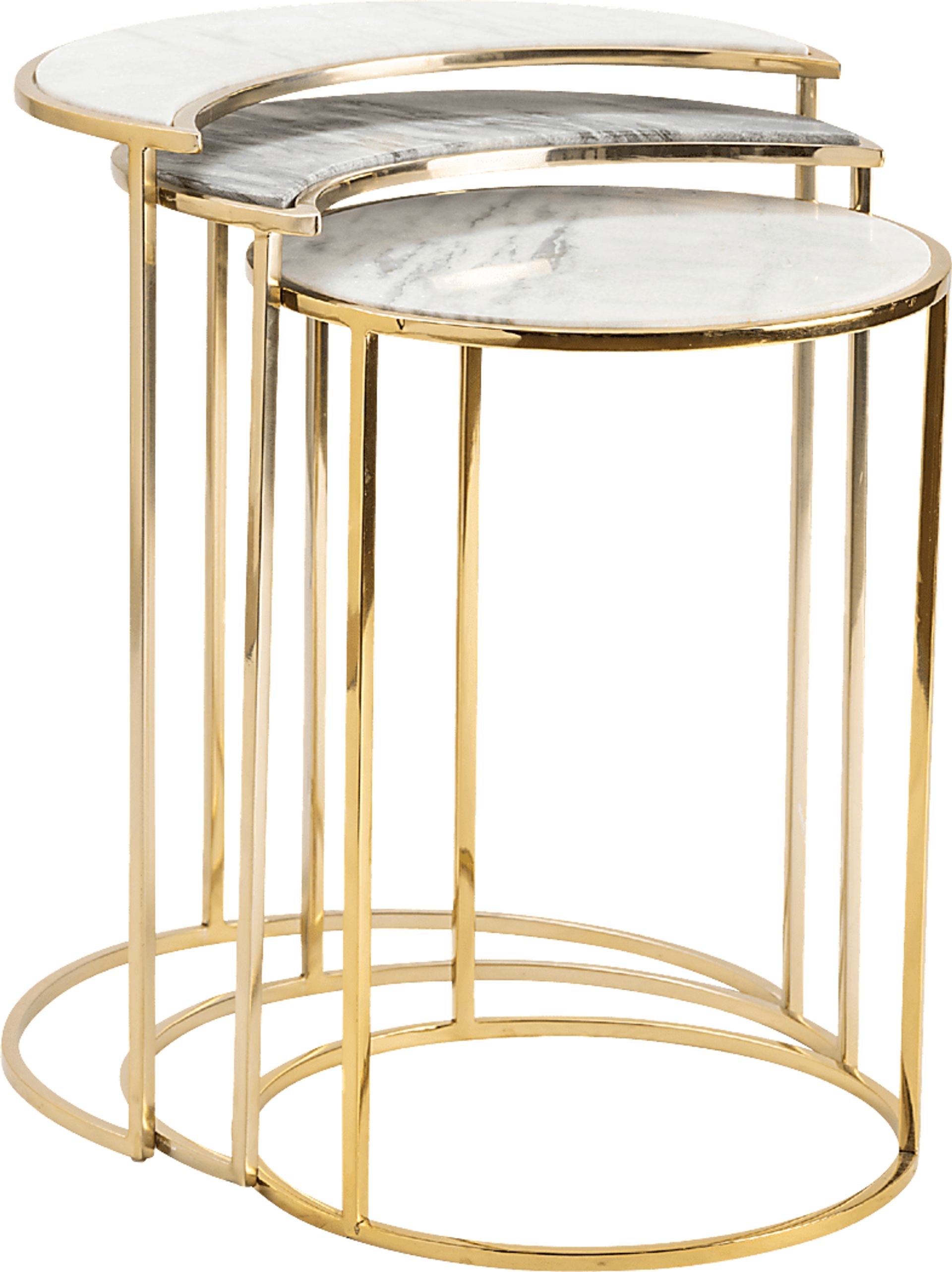 Backbay White Nesting Tables, Set of 3 - Image 1