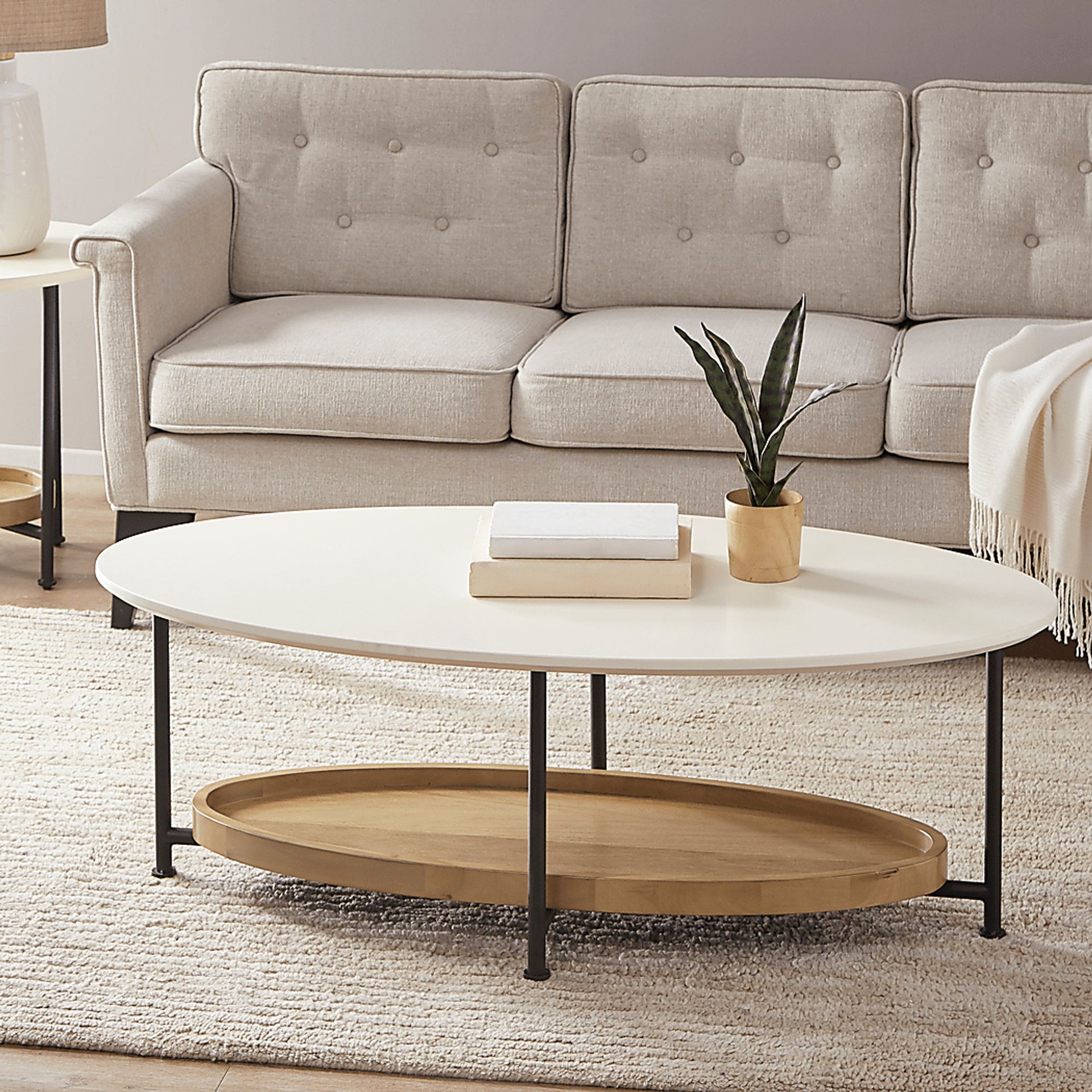 Backcove White Cocktail Table - Image 5
