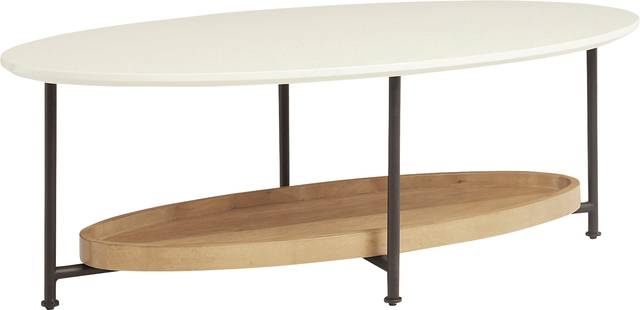 Backcove White Cocktail Table - Thumbnail - Image 1