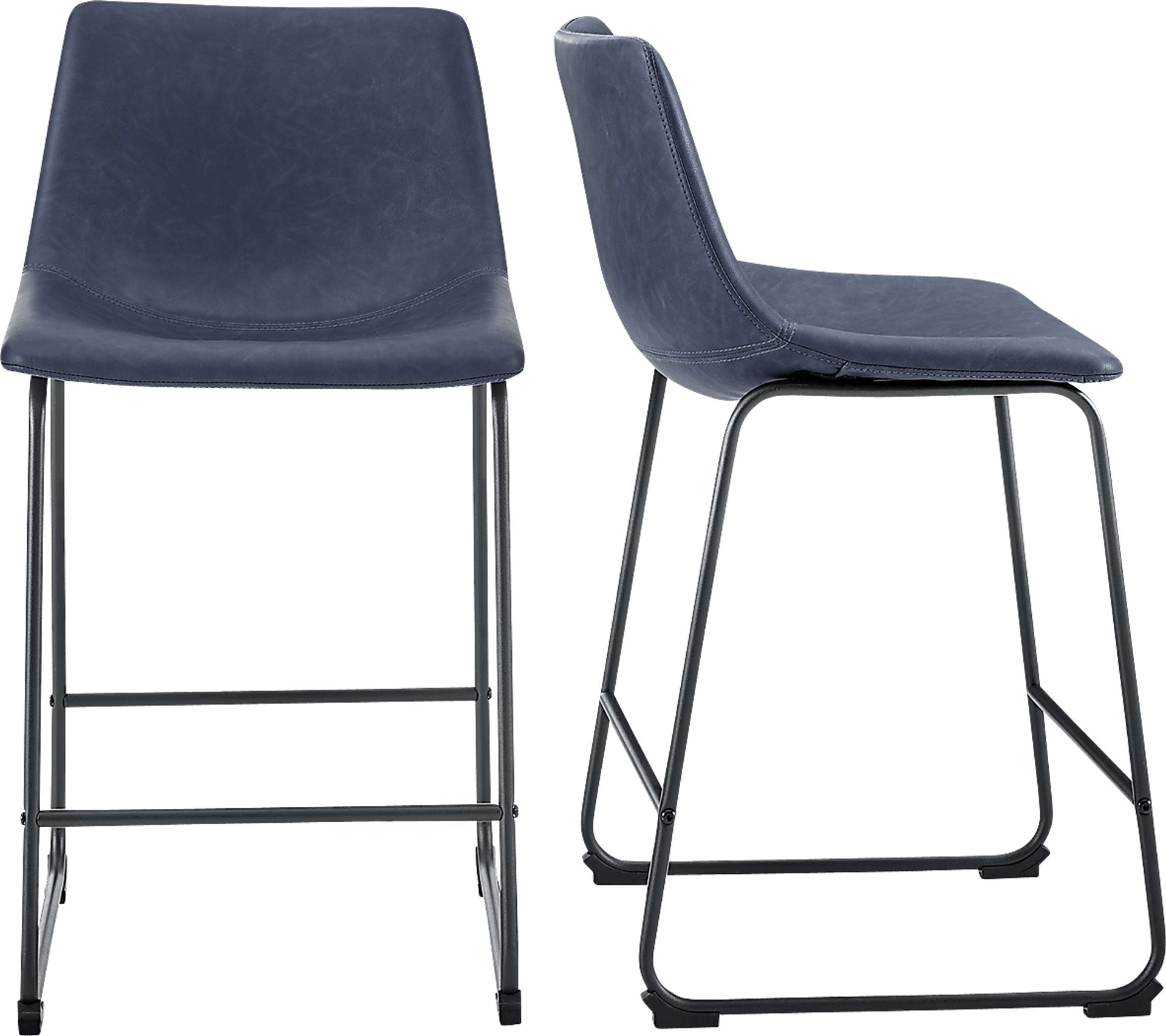 Badenoch Navy Counter Height Stool, Set of 2 - Image 4