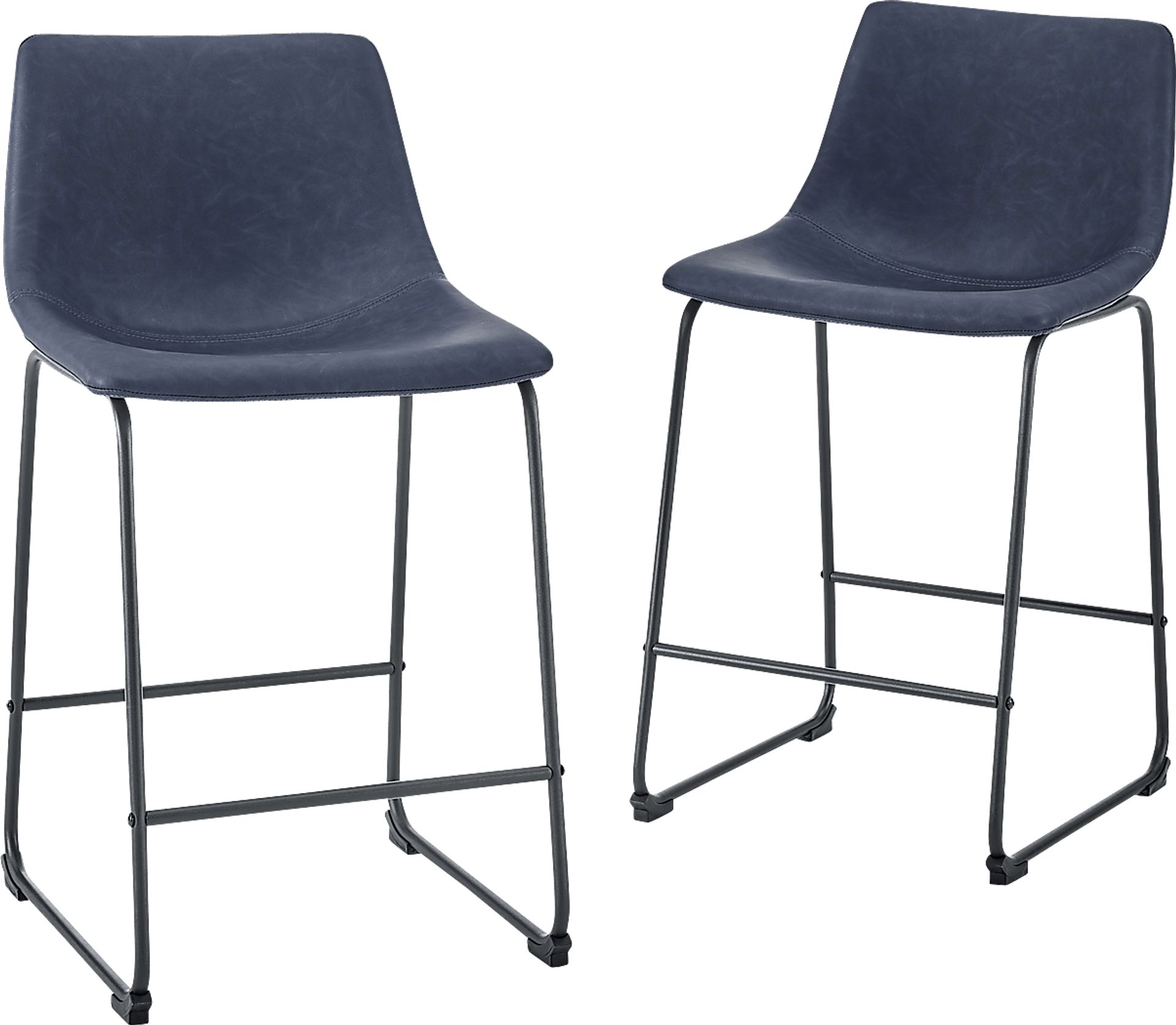 Badenoch Navy Counter Height Stool, Set of 2 - Image 1