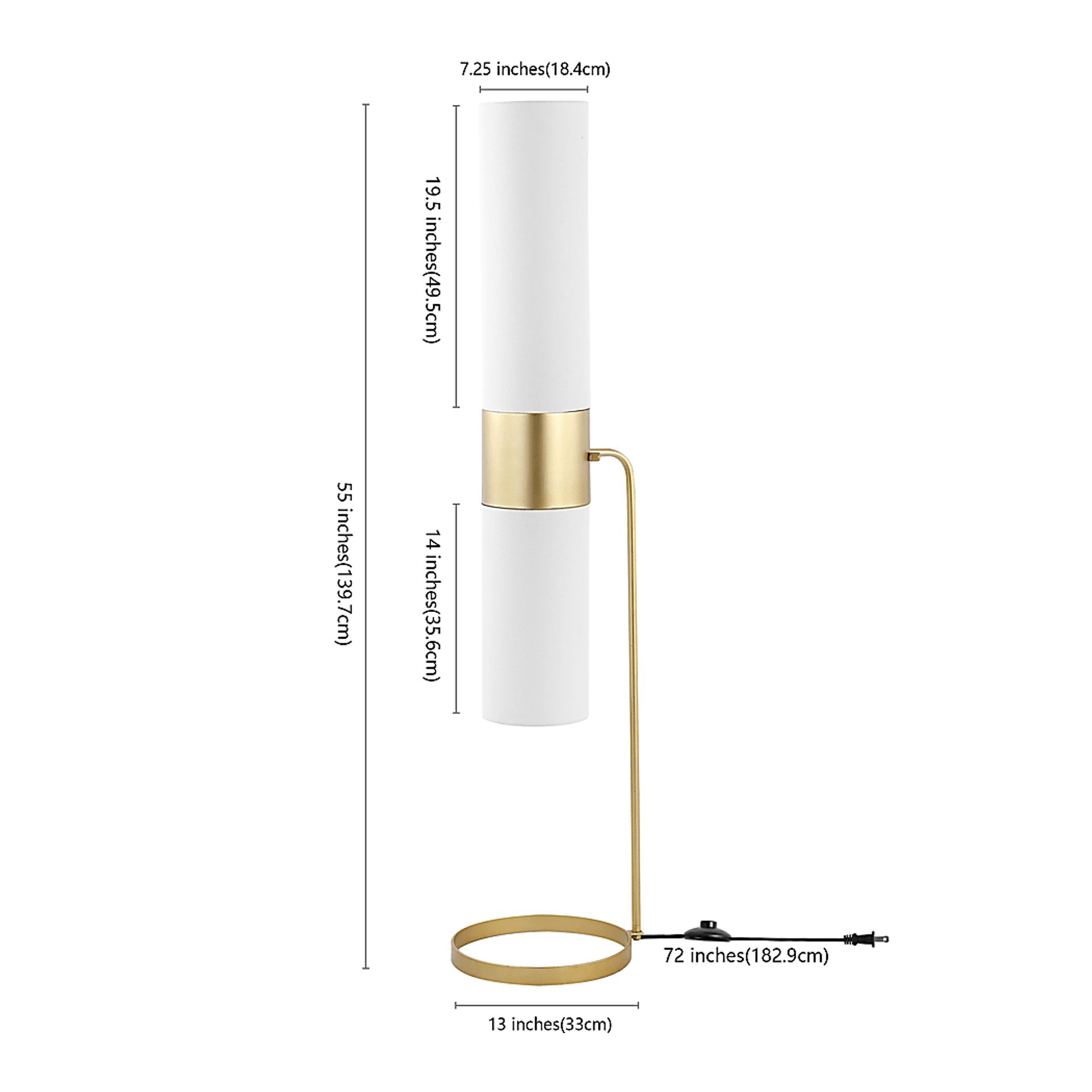 Badger Cay Gold Floor Lamp - Image 2