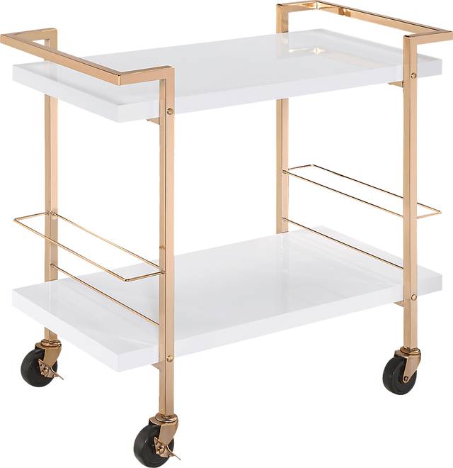 Baffeton White Bar Cart - Thumbnail - Image 1