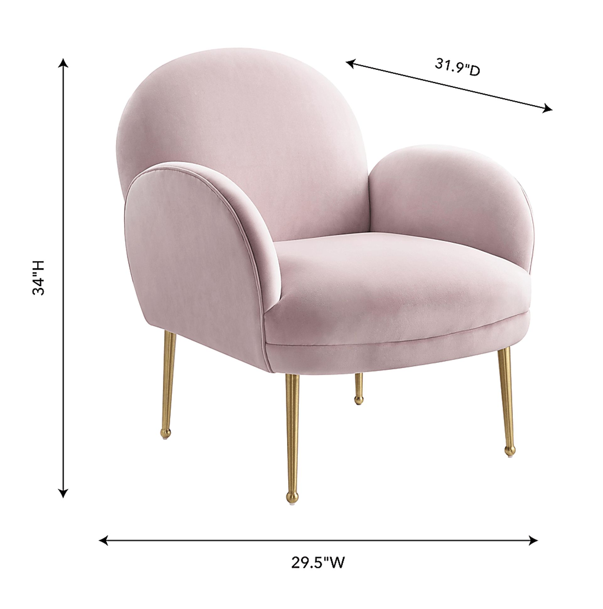 Baffi Blush Accent Chair - Image 5