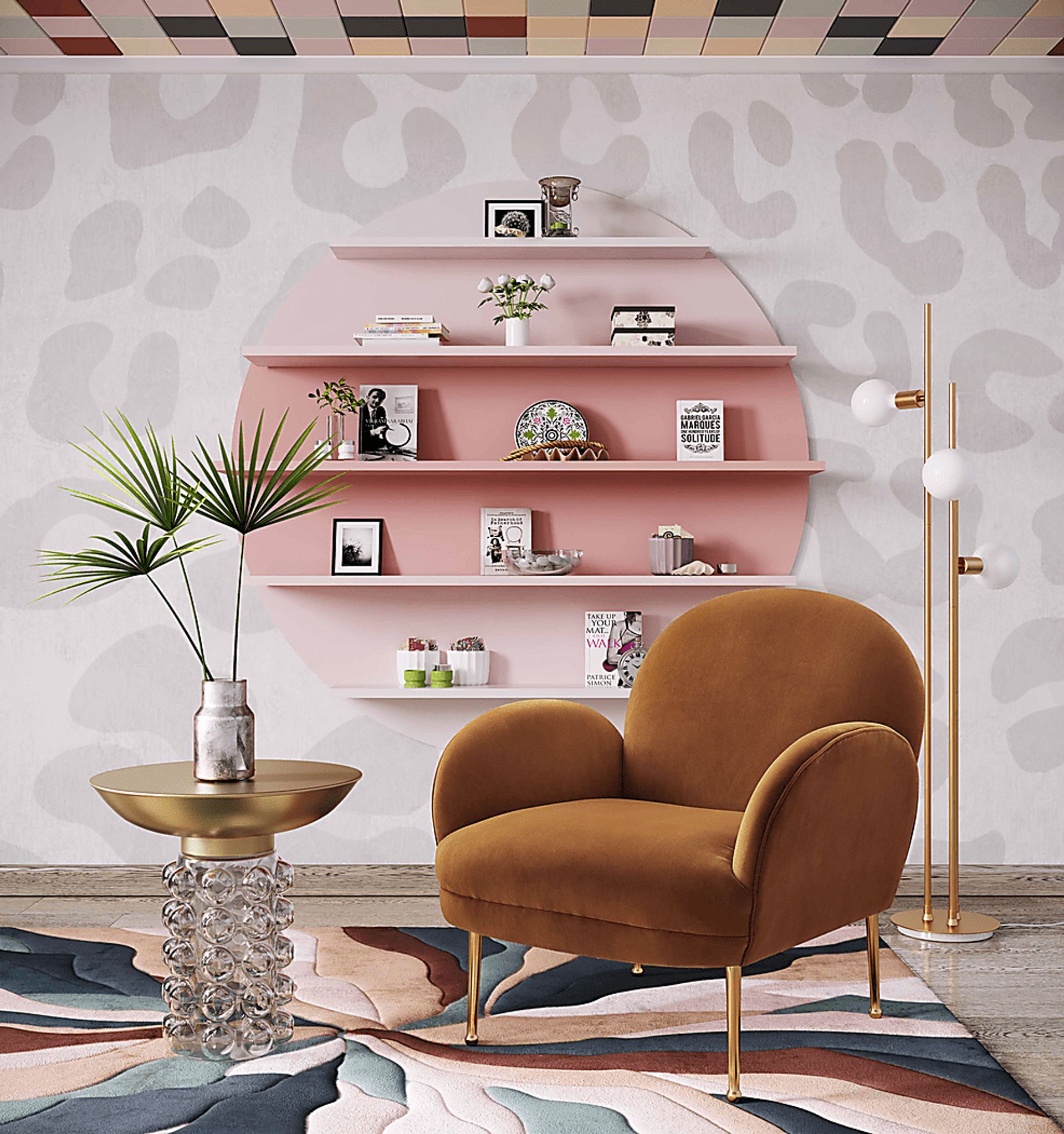 Baffi Cognac Accent Chair - Image 6