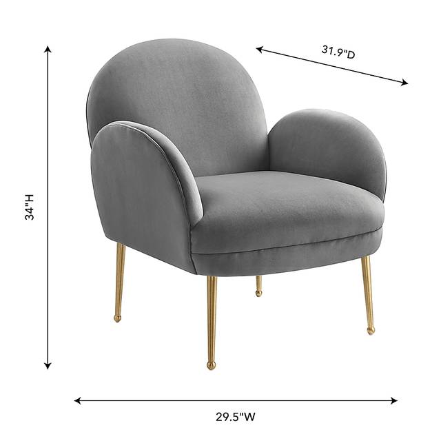 Baffi Gray Accent Chair - Thumbnail - Image 5