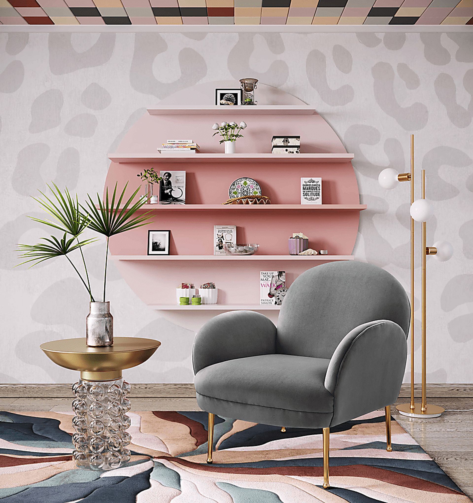 Baffi Gray Accent Chair - Image 6