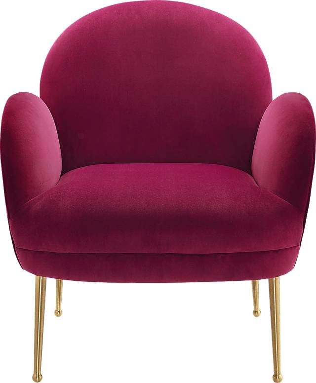 Baffi Plum Accent Chair - Thumbnail - Image 2