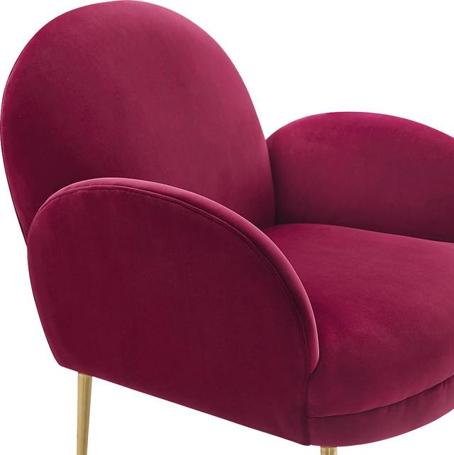Baffi Plum Accent Chair - Thumbnail - Image 4