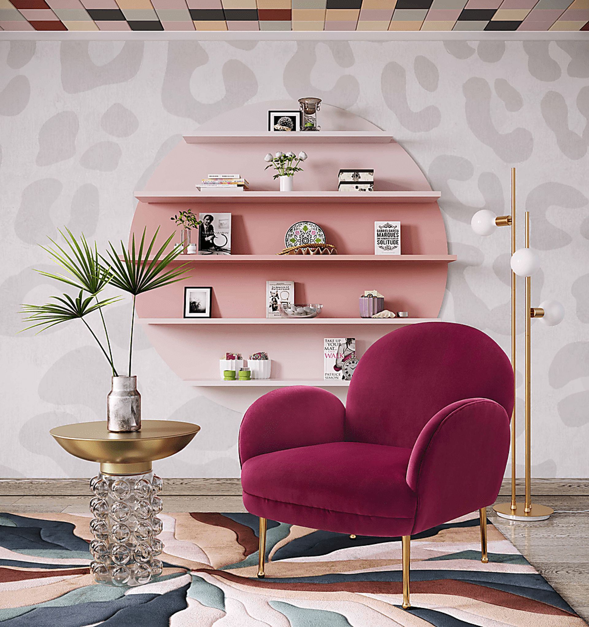 Baffi Plum Accent Chair - Image 6