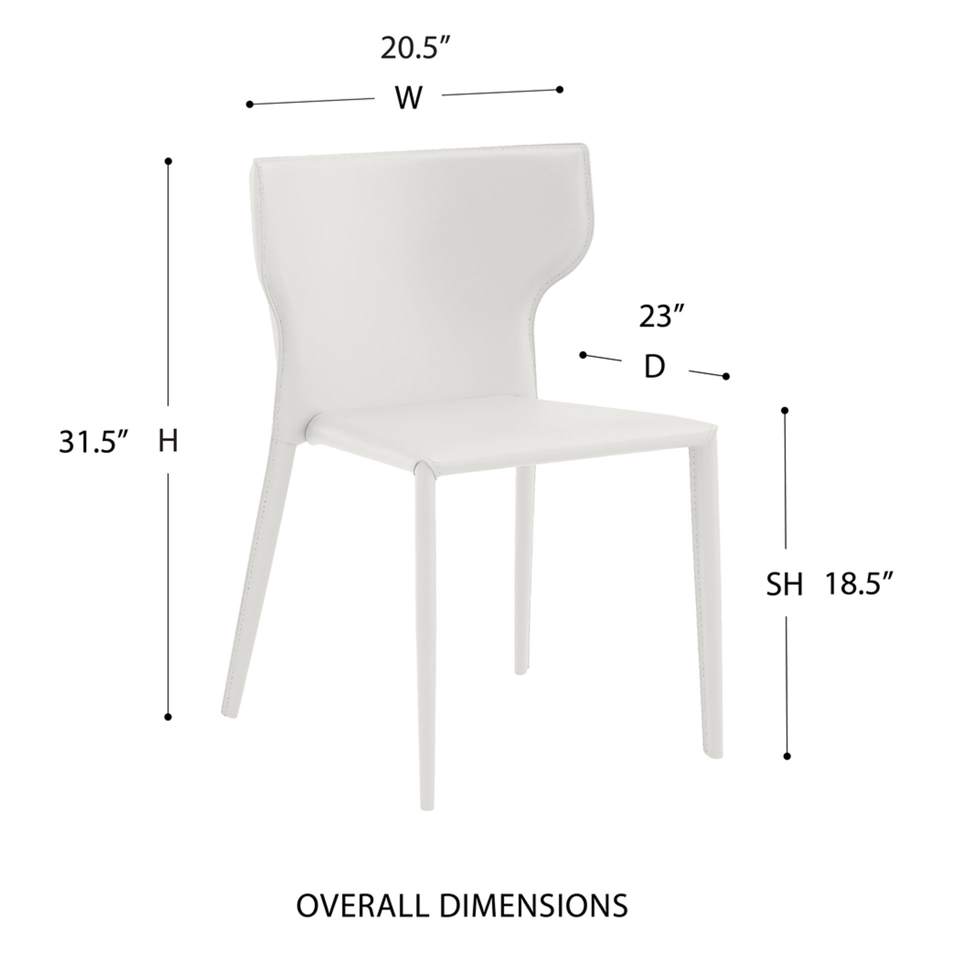 Baggaley White Dining Chair, Set of 2 - Image 8