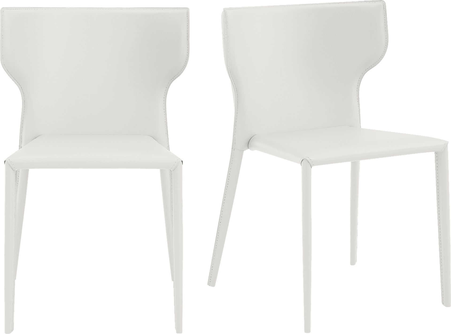 Baggaley White Dining Chair, Set of 2 - Image 1