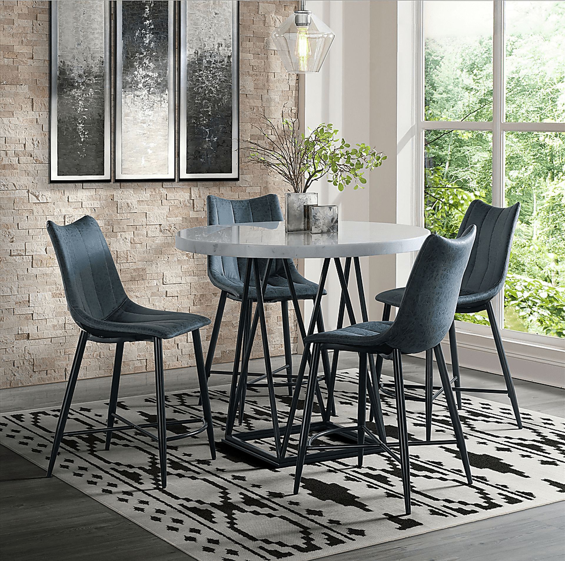 Bahan White Counter Height Table - Image 2