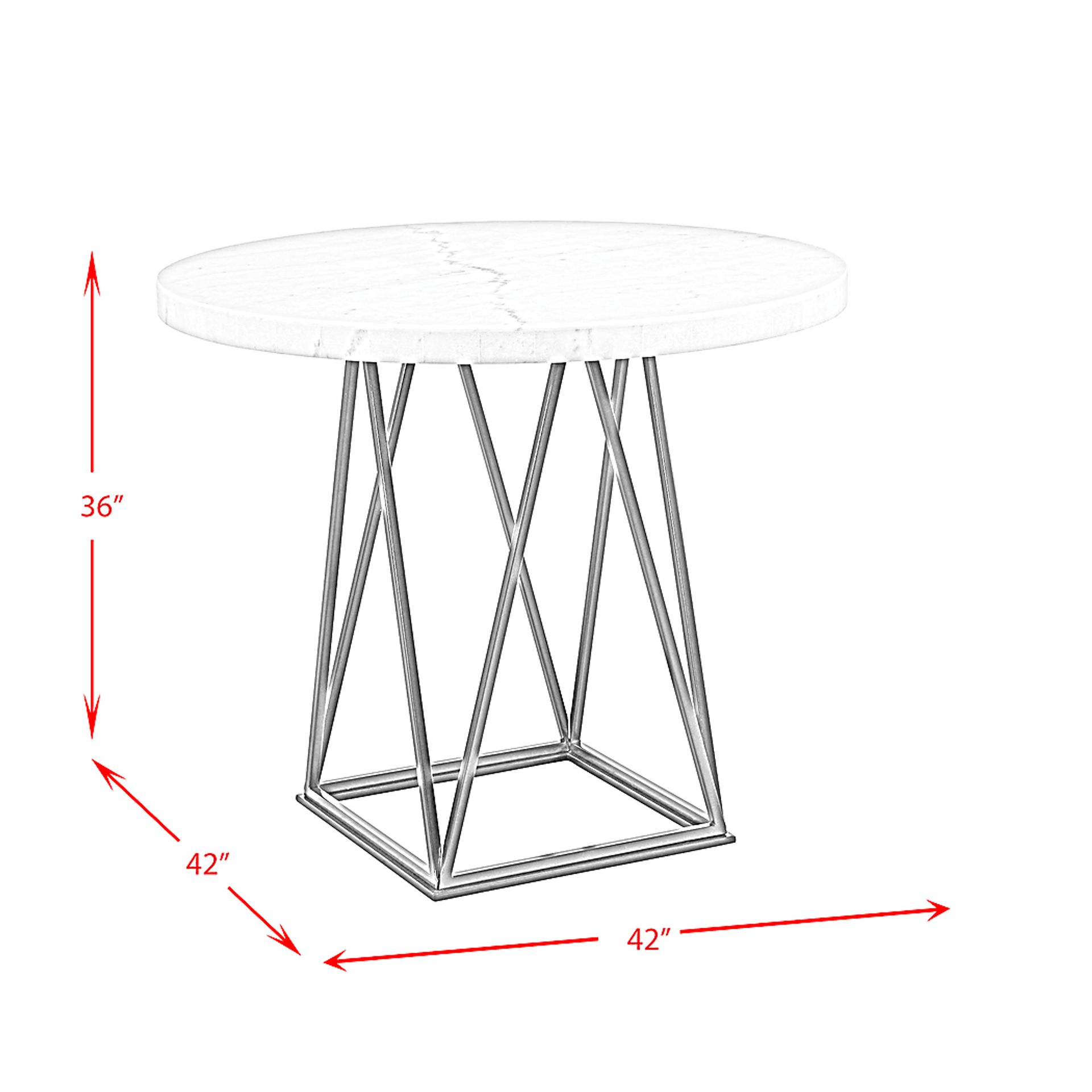 Bahan White Counter Height Table - Image 5