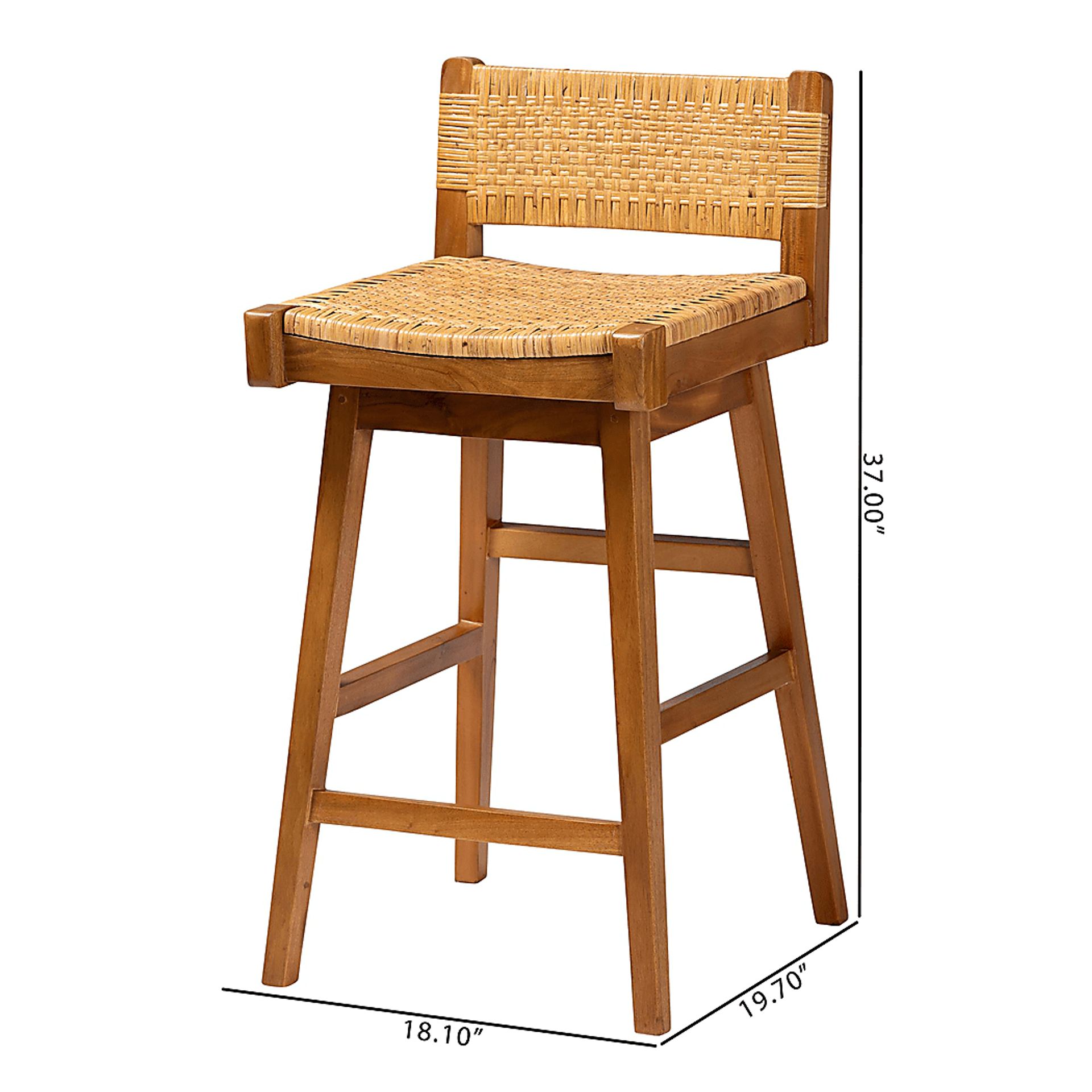 Bahiay Brown Barstool - Image 3