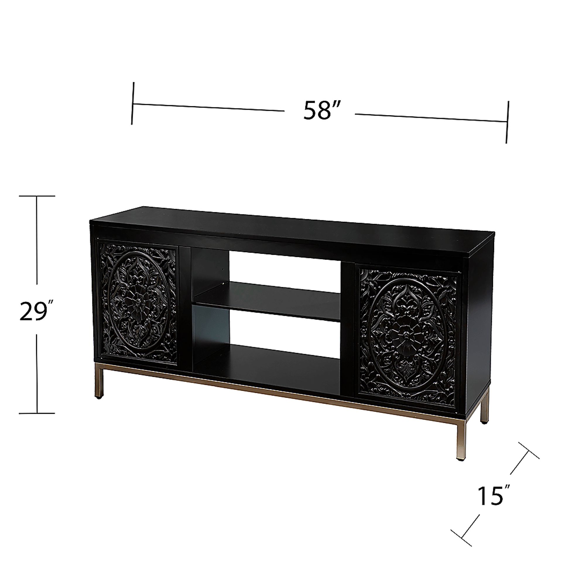 Baillon Black 58 in. Console - Image 11