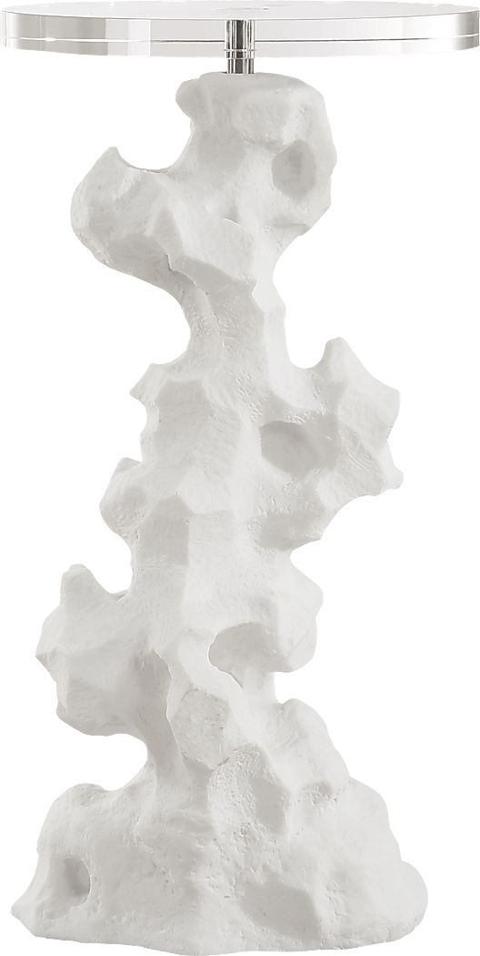 Baina White Accent Table