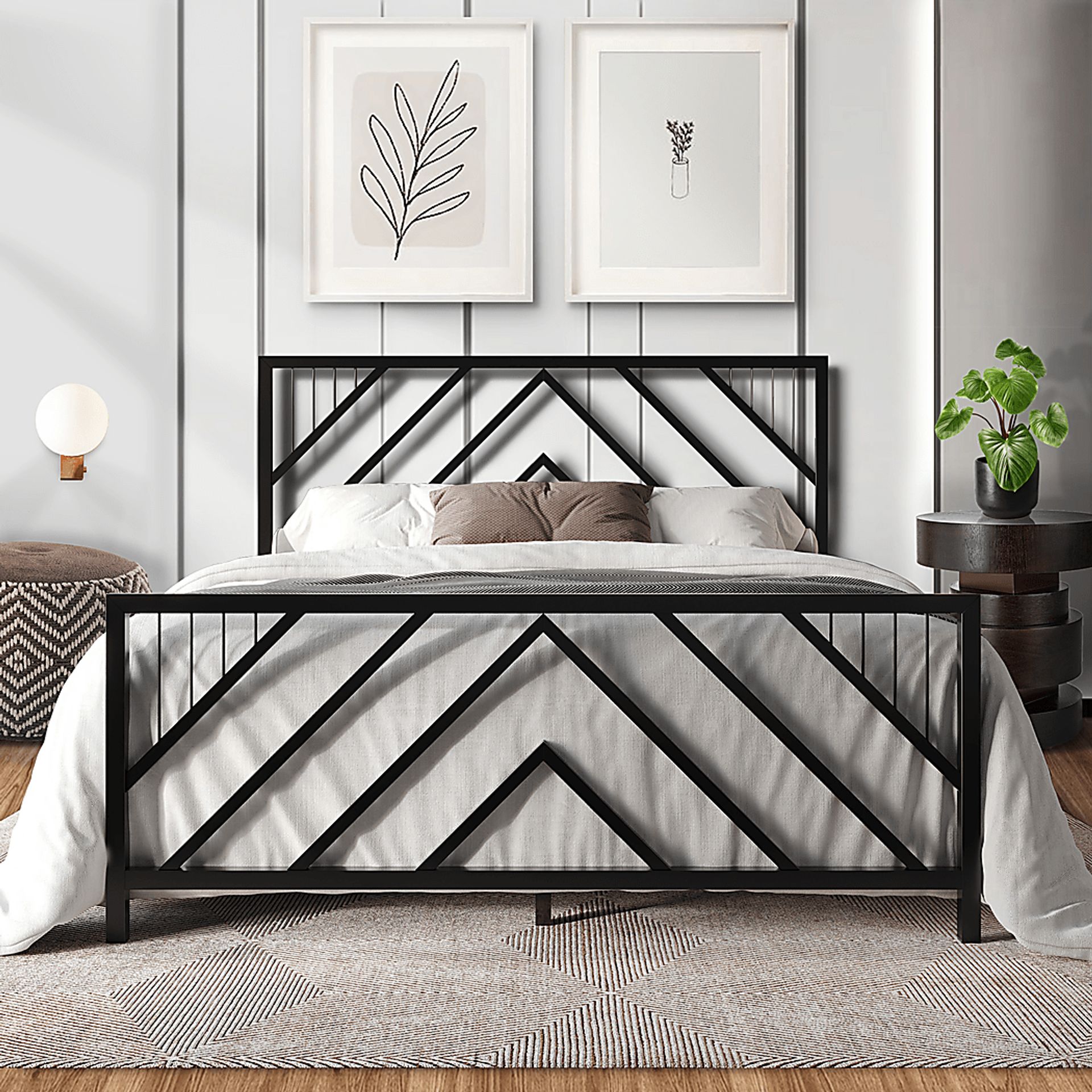 Bainfair Black Full Metal Bed - Image 2