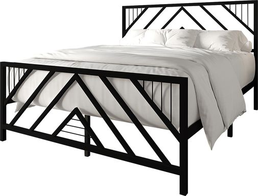 Bainfair Black Queen Metal Bed