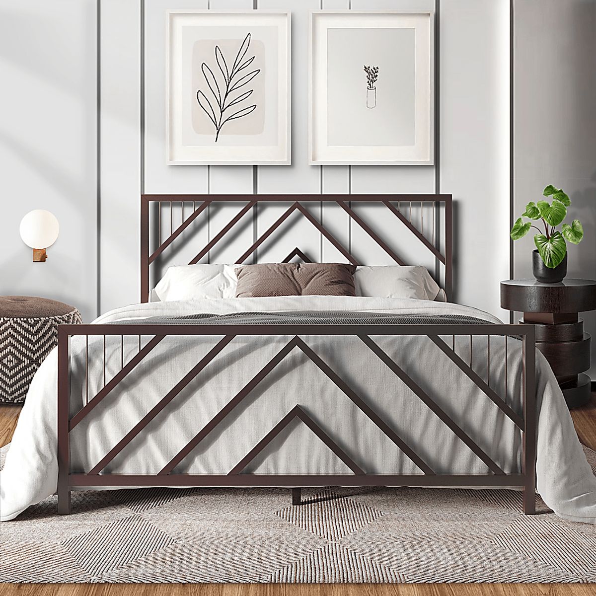 Providence King Metal Bed, image size:1200x1200
