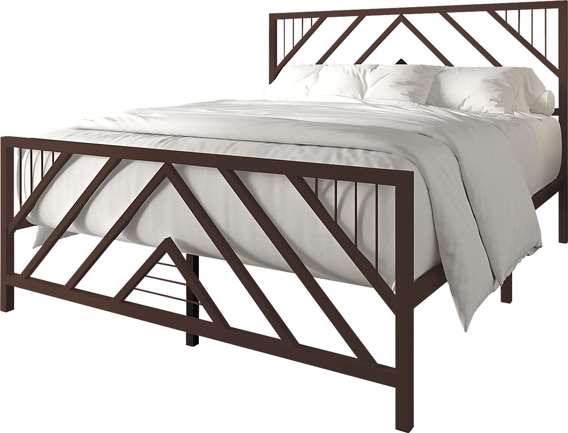 Bainfair Brown King Metal Bed - Image 1