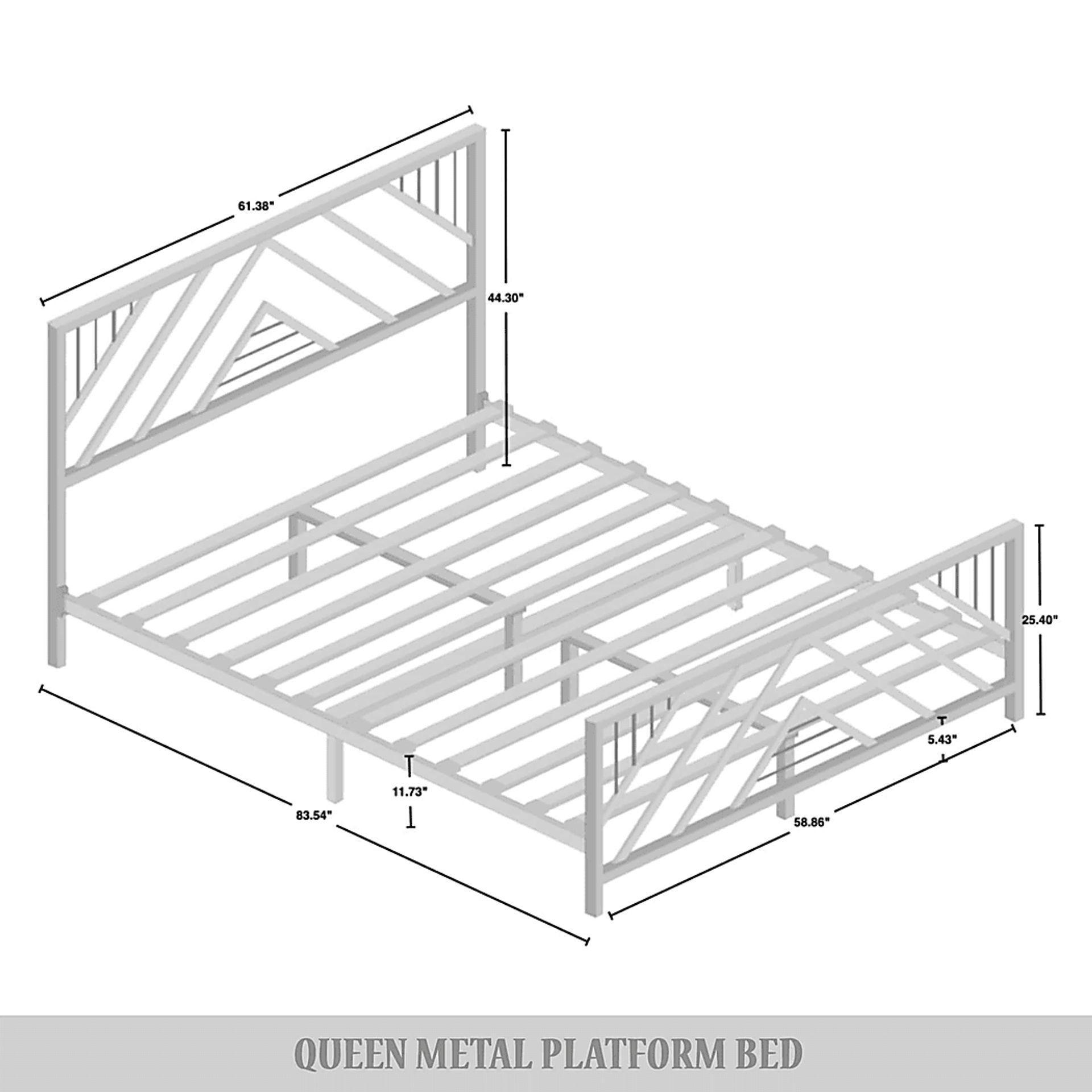 Bainfair Brown Queen Metal Bed - Image 5