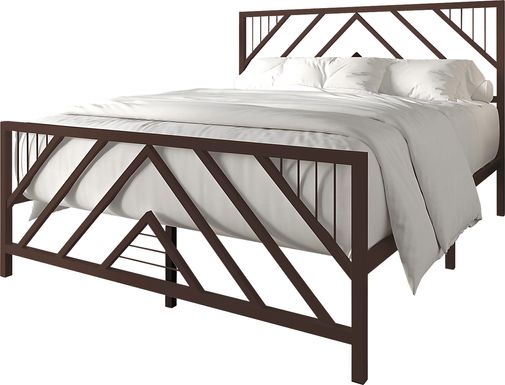 Bainfair Brown Queen Metal Bed