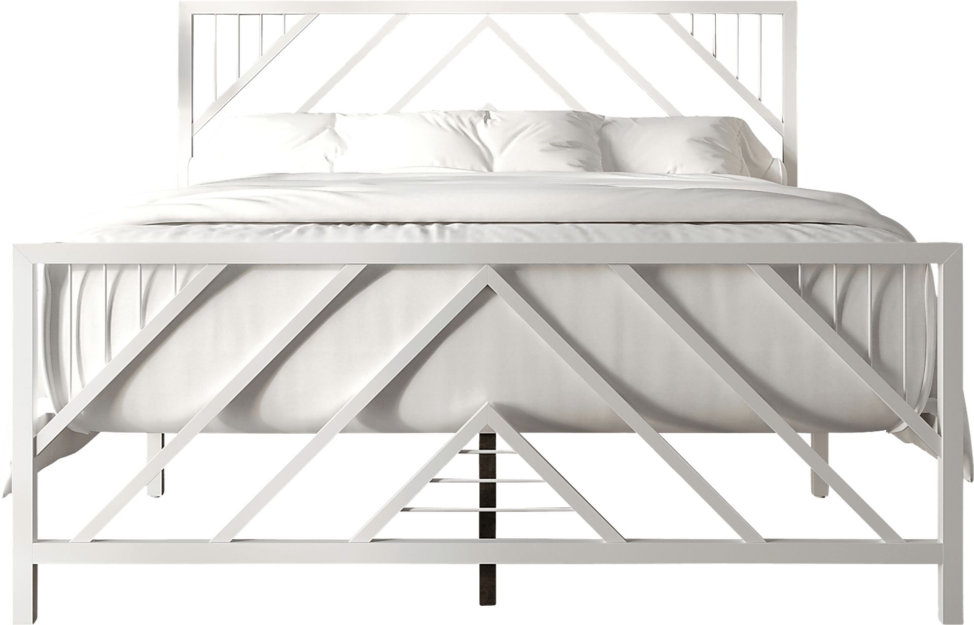 Bainfair White King Metal Bed - Image 3