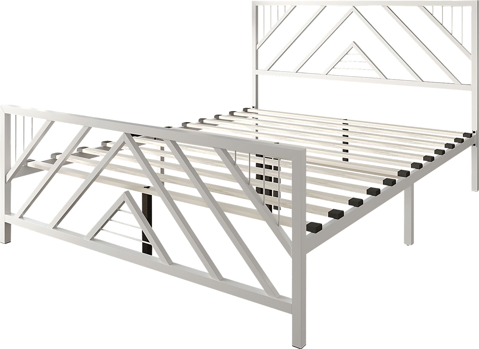 Bainfair White King Metal Bed - Image 4