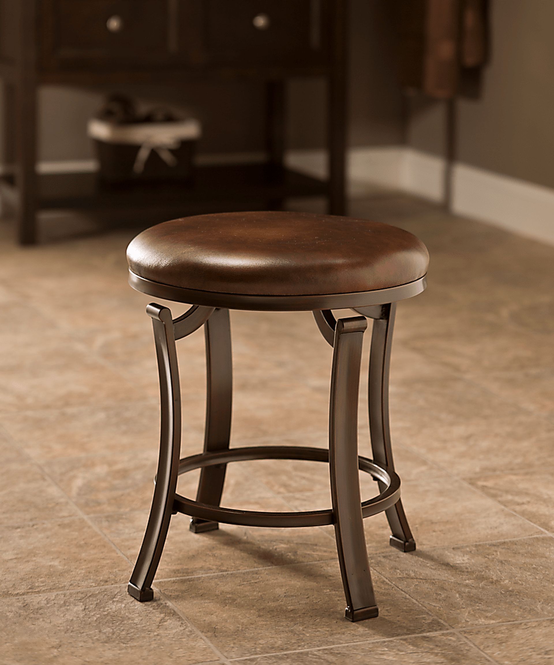 Bainville Brown Vanity Stool - Image 2