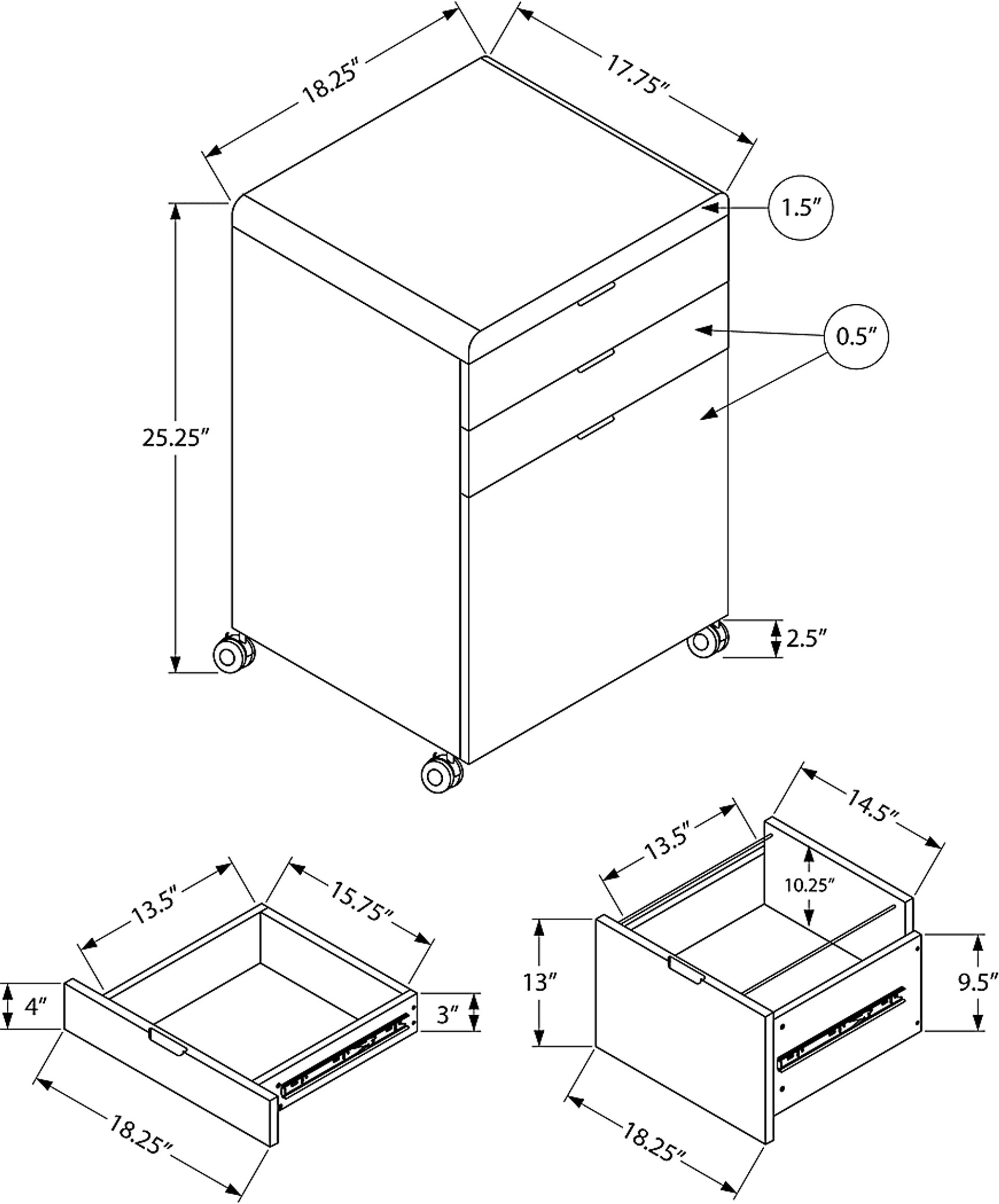 Bajada White File Cabinet - Image 5
