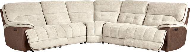 Bakersfield Beige 5 Pc Dual Power Reclining Sectional - Thumbnail - Image 1