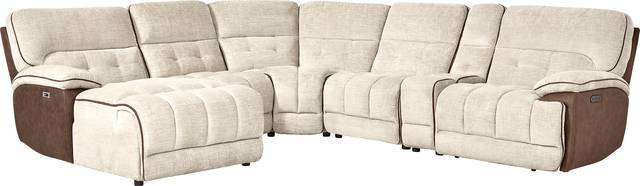 Bakersfield Beige 6 Pc Dual Power Reclining Sectional - Thumbnail - Image 3