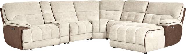 Bakersfield Beige 6 Pc Dual Power Reclining Sectional - Thumbnail - Image 3