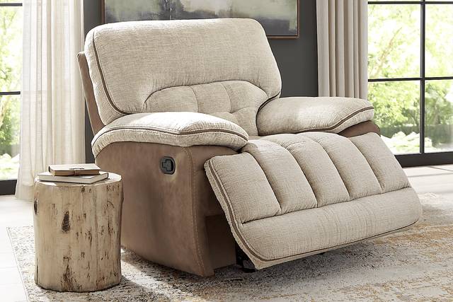 Bakersfield Beige Glider Recliner - Thumbnail - Image 3