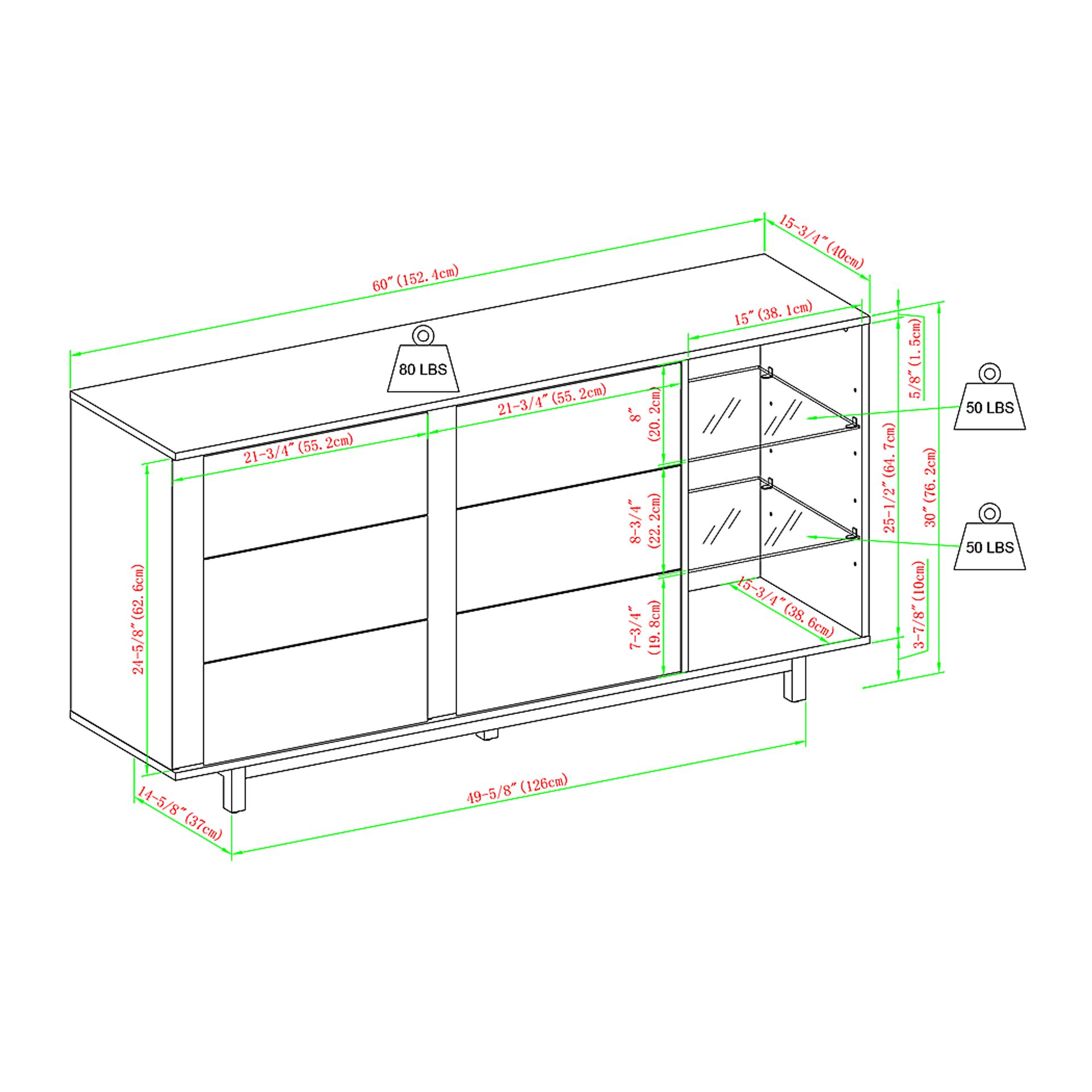 Balamos Gray Sideboard - Image 8