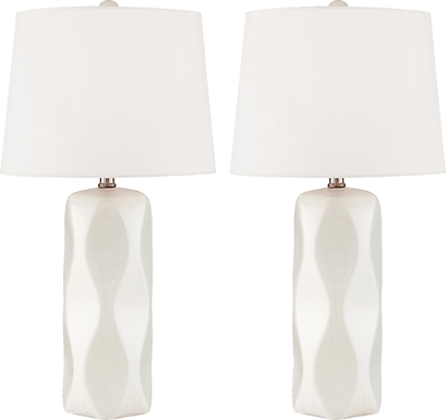 Balbach White Table Lamp, Set of Two