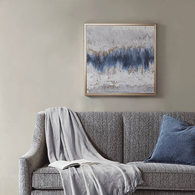 Balceta Blue Framed Gel Coated Canvas - Thumbnail - Image 6