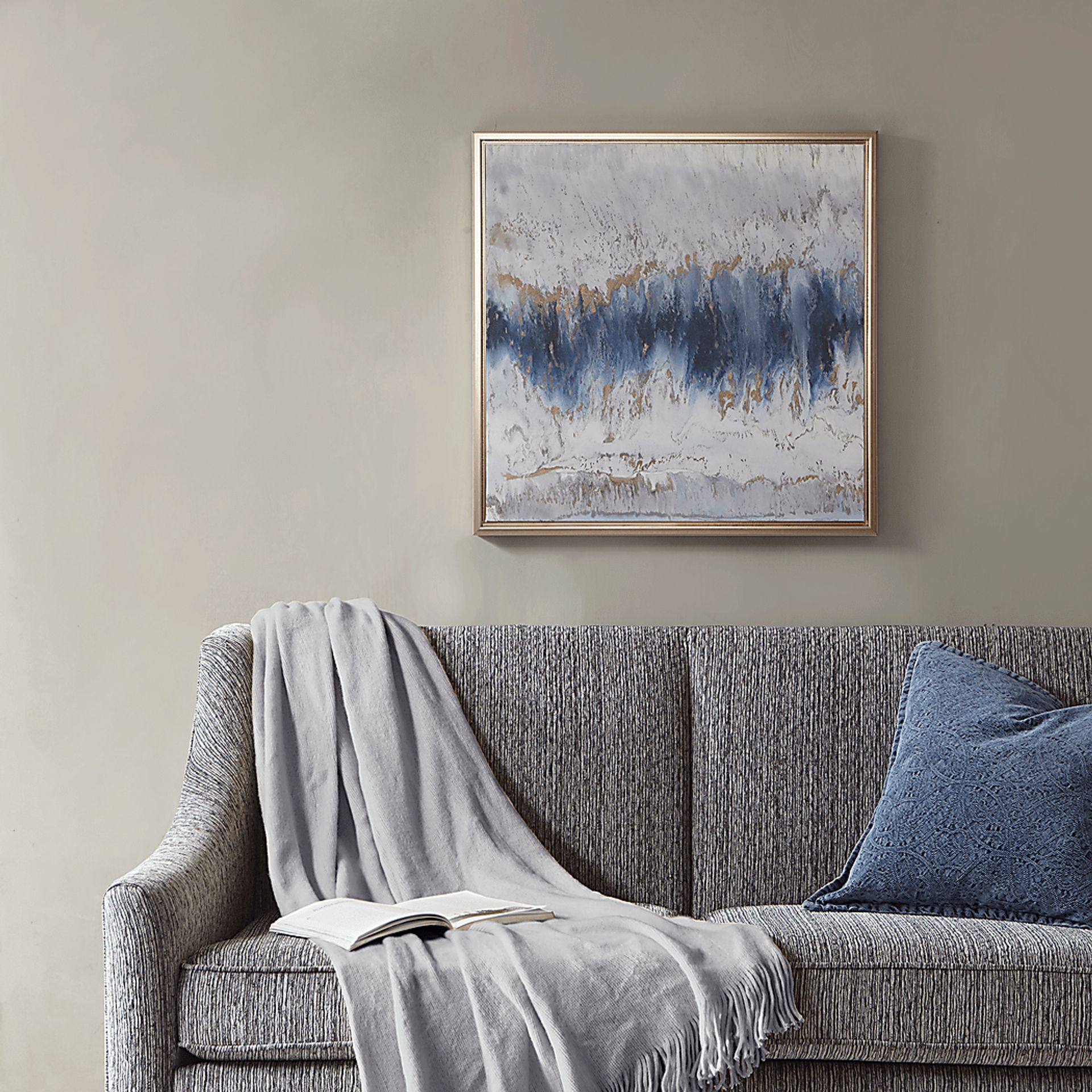 Balceta Blue Framed Gel Coated Canvas - Image 6
