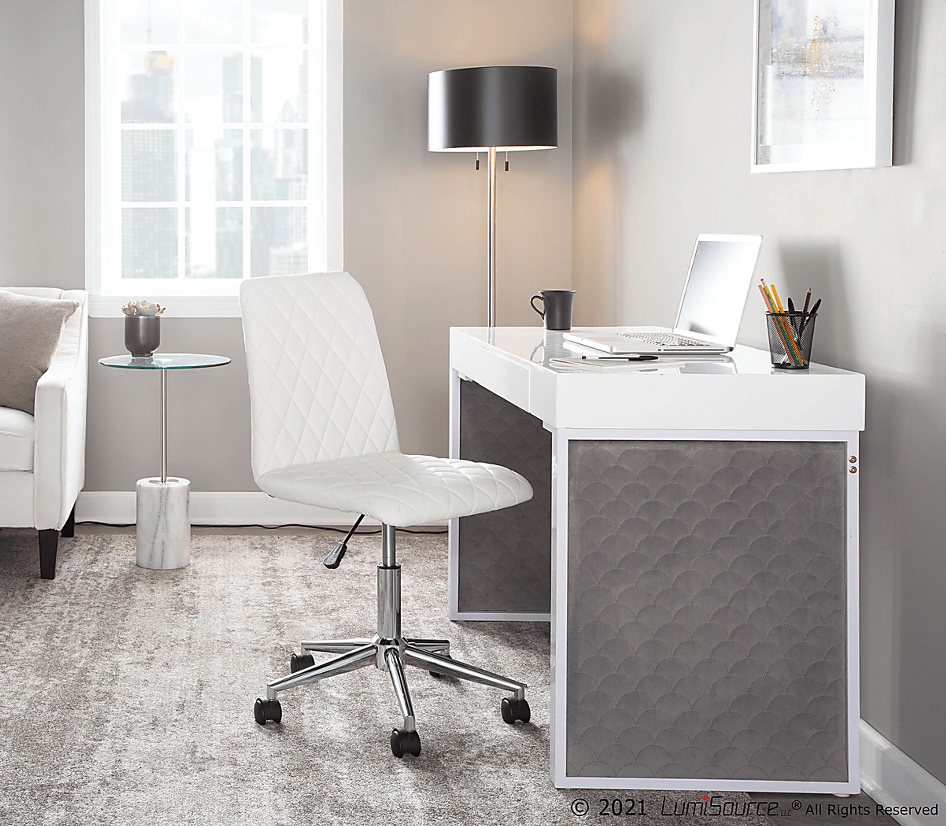 Balch White Desk - Image 9