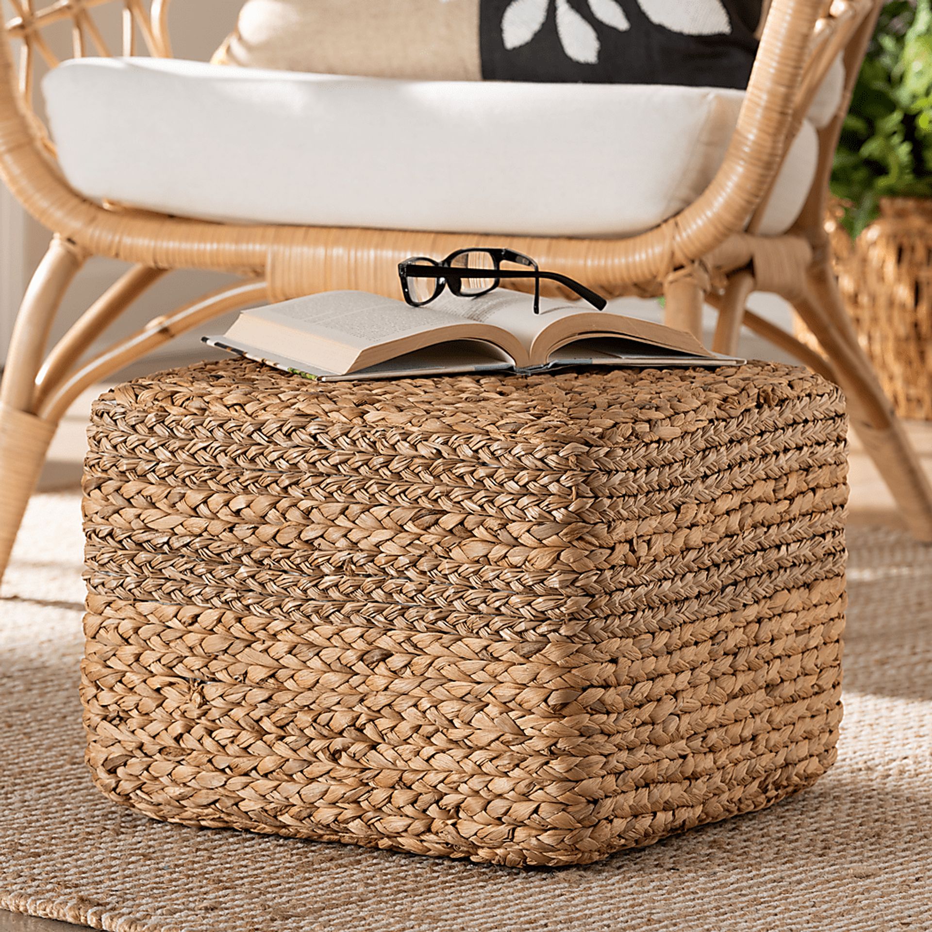 Balclutha Natural Ottoman - Image 2