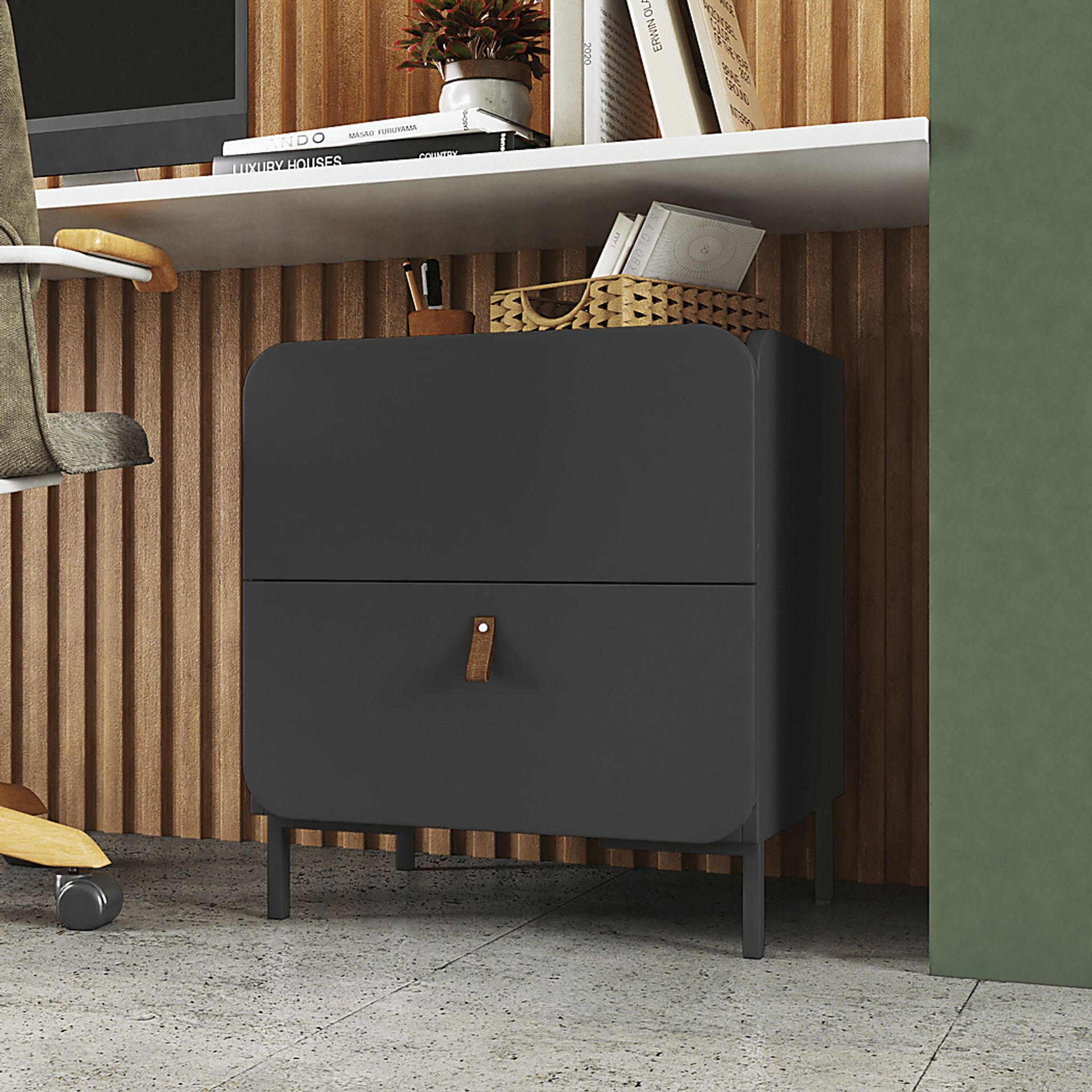 Balcome Black Nightstand - Image 2