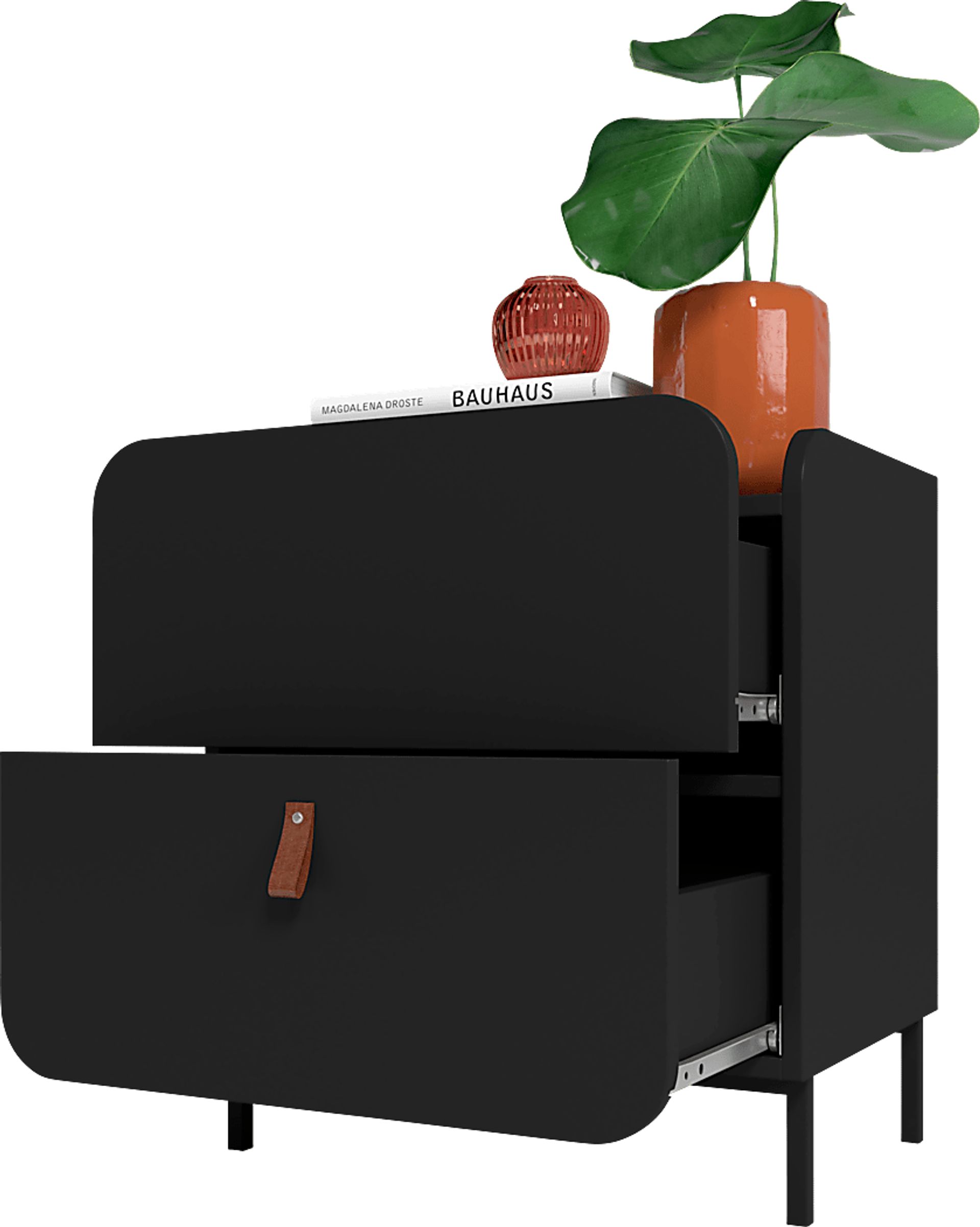 Balcome Black Nightstand - Image 3