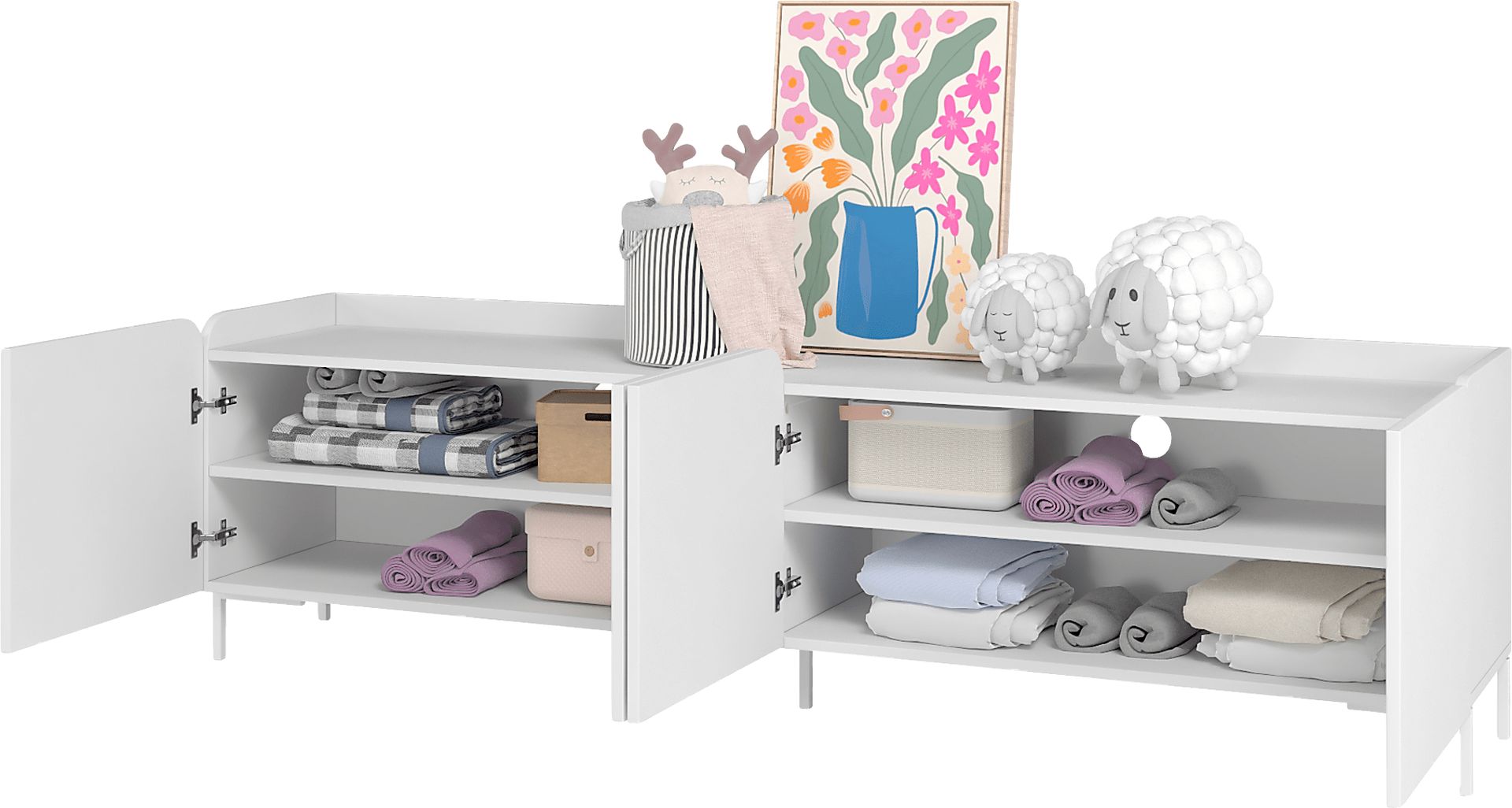 Balcome White 71 in. Console - Image 3