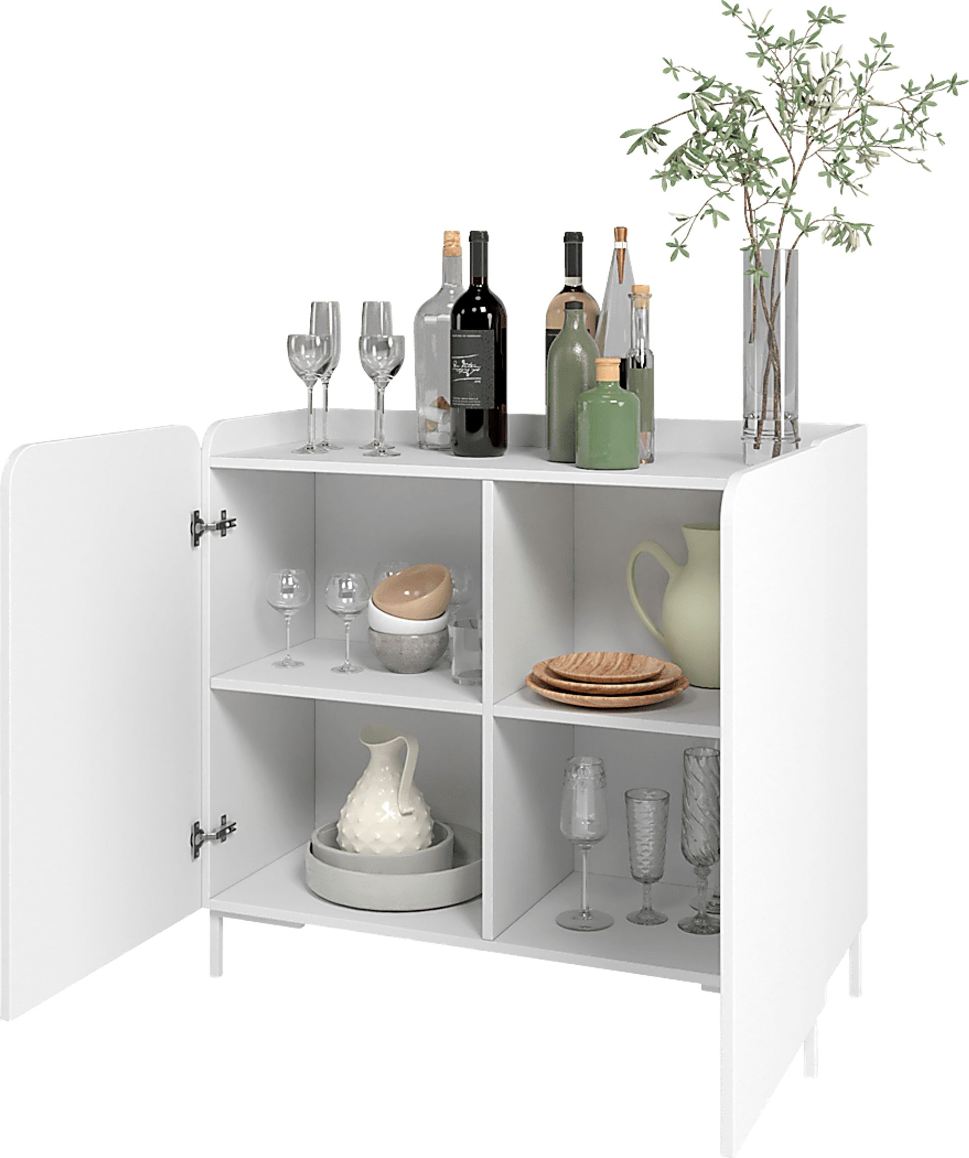 Balcome White Accent Cabinet - Image 3
