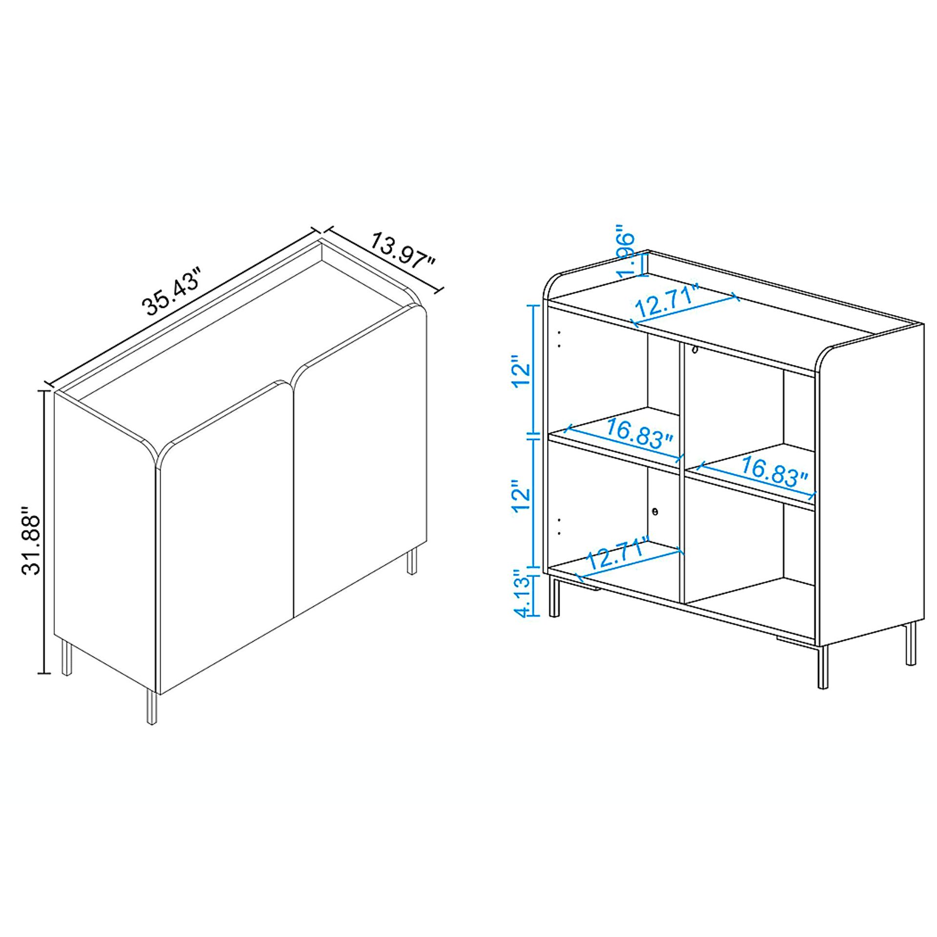 Balcome White Accent Cabinet - Image 9